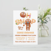 Oh Snap Weihnachts Cookie Exchange Lebkuchen Mann Einladung (Stehend Vorderseite)