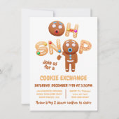Oh Snap Weihnachts Cookie Exchange Lebkuchen Mann Einladung (Vorderseite)