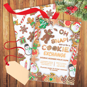 Oh Snap Weihnachts Cookie Exchange Lebkuchen Mann Einladung