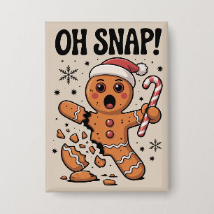 Oh Snap! Weihnachts-Gingerbread-Cookie-Santa-Hut  Button