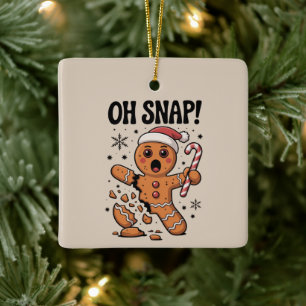 Oh Snap! Weihnachts-Gingerbread-Cookie-Santa-Hut  Keramikornament