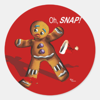 Oh, Snap! Weihnachtsgeschenk-Tag Runder Aufkleber