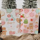Oh Snap Weihnachtskeks Geburtstagseinladung Einladung