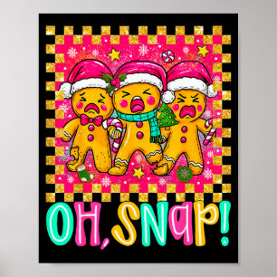 Oh Snap Weihnachtsmann Lebkuchenmann Lustiger Weih Poster