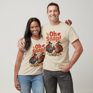 Oh Snap! Wishbone-Spiel Pilgerheimischer Truthahn  T-Shirt