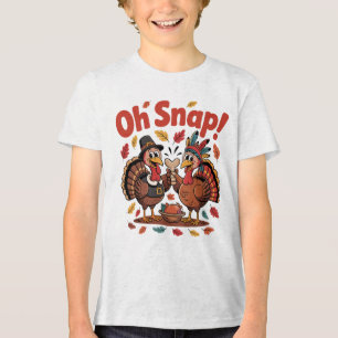 Oh Snap! Wishbone-Spiel Pilgerheimischer Truthahn Tri-Blend Shirt