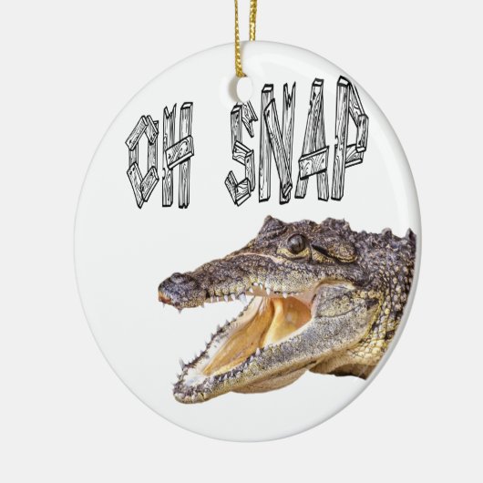 OH SNAP - Wut Gator Keramik Ornament (Links)