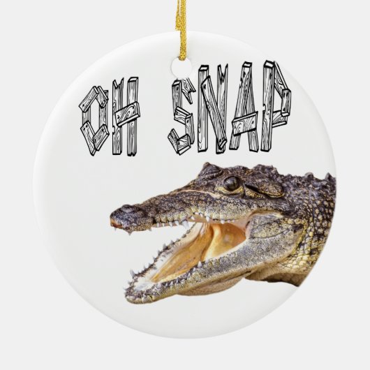 OH SNAP - Wut Gator Keramik Ornament (Hinten)