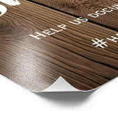 Oh SnapRustic Country Barn Hochzeit Oh Snap Hashta Fotodruck (Ecke)