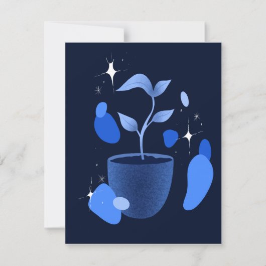 Oh, so blau dankeskarte (Vorderseite)