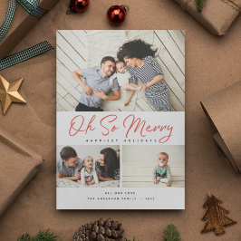 Oh So froh Red Script Collage 3 Foto Weihnachten