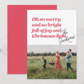 Oh So frohe Weihnachten moderne Karte (Vorne/Hinten)