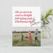 Oh So frohe Weihnachten moderne Karte (Stehend Vorderseite)