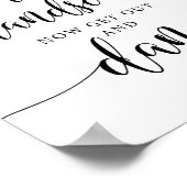 Oh, so gut geht's raus und tanzt Hochzeitszeichen Poster (Ecke)