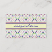 Oh so hübsches rosa und grünes Polka-Punkt-Party Visitenkarte (Rückseite)