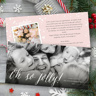 Oh So Jolly Simple Script Modernes Weihnachts-Foto Feiertagskarte