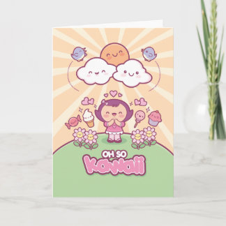 Oh so Kawaii Gruß-Karte Karte