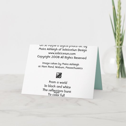 Oh so lila karte (Rückseite)