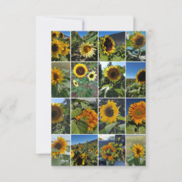Oh So Many Sunflowers Collage Mitteilungskarte