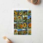 Oh So Many Sunflowers Collage Mitteilungskarte (Vorderseite/Rückseite Beispiel)