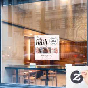Oh So Pretty Nageldesignerin Schriftzug Logo Foto Fensteraufkleber