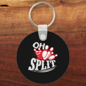 Oh Split! Funny Bowling League Schlüsselanhänger (Vorderseite)