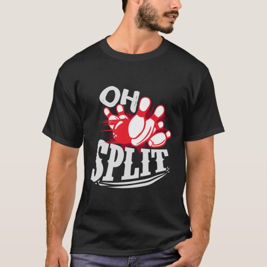 Oh Split! Funny Bowling League T-Shirt (Vorderseite)