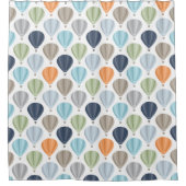 OH steigt Heißluft Muster im Ballon auf Duschvorhang (Vorderseite)