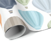 OH steigt Heißluft Muster im Ballon auf Geschenkpapier (Rolleneckpunkt)