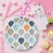 OH steigt Heißluft Muster im Ballon auf Pappteller (Party)