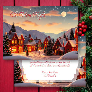 Oh, stille Nacht   Weihnachtsstadt Feiertagskarte