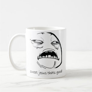 Oh süßer Jesus, der gutes Raserei-Gesicht Meme ist Kaffeetasse