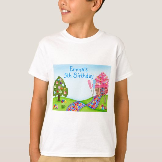Oh süßes Süßigkeits-Land und kleine Kuchen T-Shirt (Vorderseite)