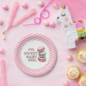 Oh Sweet Baby Girl Macaron Themed Baby Dusche Pappteller (Party)