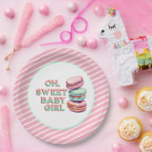 Oh Sweet Baby Girl Macaron Themed Baby Dusche Pappteller (Party)