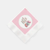 Oh Sweet Baby Girl Macaron Themed Baby Dusche Serviette (Ecke)