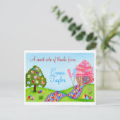 Oh Sweet Candy Land Cupcakes und Lollipops Postkarte (Stehend Vorderseite)