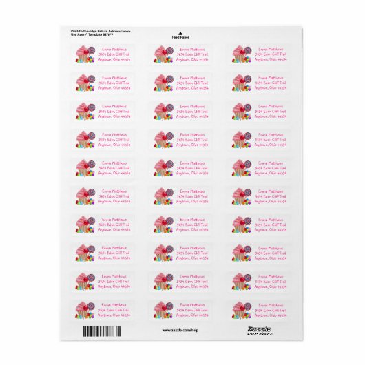 Oh Sweet Candyland Address Labels (Vorne)