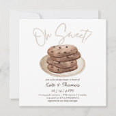 Oh Sweet | Cookie Dessert Baby Dusche Einladung (Vorderseite)