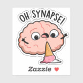 Oh Synapse Funny Brain Pun Aufkleber (Blatt)