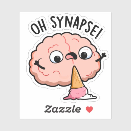 Oh Synapse Funny Brain Pun Aufkleber (Blatt)