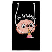 Oh Synapse Funny Brain Pun Dark BG Kleine Geschenktüte (Vorderseite)