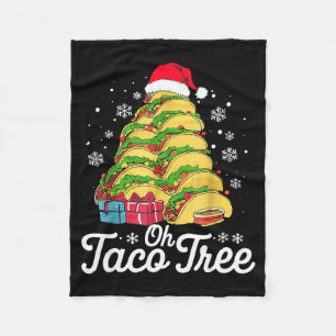 Oh Taco Baum Weihnachten Süß Xmas Mexikanisches Es Fleecedecke