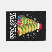 Oh Taco Tree Christmas Cute Xmas Mexican Food Love Fleecedecke (Vorderseite (Horizontal))