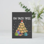 Oh, Taco Tree Funny mexikanisches Essen Ugy Weihna Ankündigungspostkarte (Stehend Vorderseite)