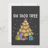 Oh, Taco Tree Funny mexikanisches Essen Ugy Weihna Einladung (Vorderseite)