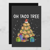Oh, Taco Tree Funny mexikanisches Essen Ugy Weihna Einladung (Vorne/Hinten)