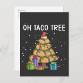 Oh, Taco Tree Funny mexikanisches Essen Ugy Weihna Einladungspostkarte (Vorne/Hinten)