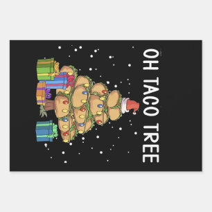 Oh, Taco Tree Funny mexikanisches Essen Ugy Weihna Geschenkpapier Set