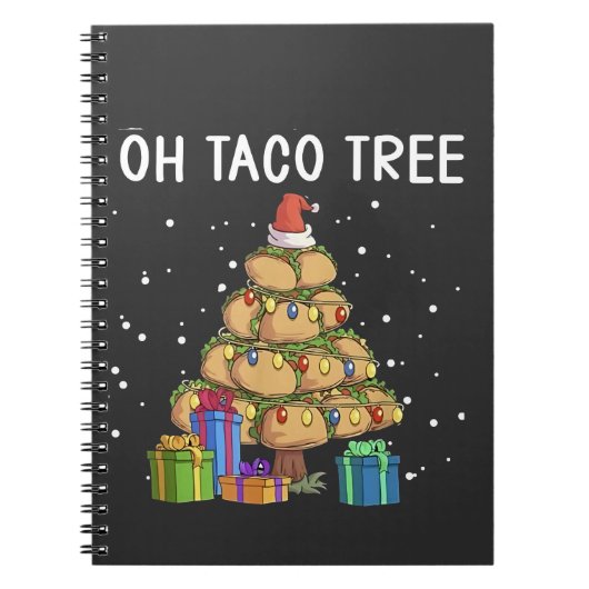 Oh, Taco Tree Funny mexikanisches Essen Ugy Weihna Notizblock (Vorderseite)